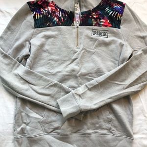 Quarter Zip Sweatshirt with Pattern